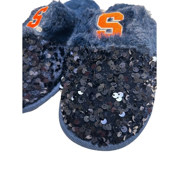 FOCO Women's NCAA Team Logo Ladies Sequin Fashion Slippers Syracuse Sz S 5/6 - Picture 4 of 6